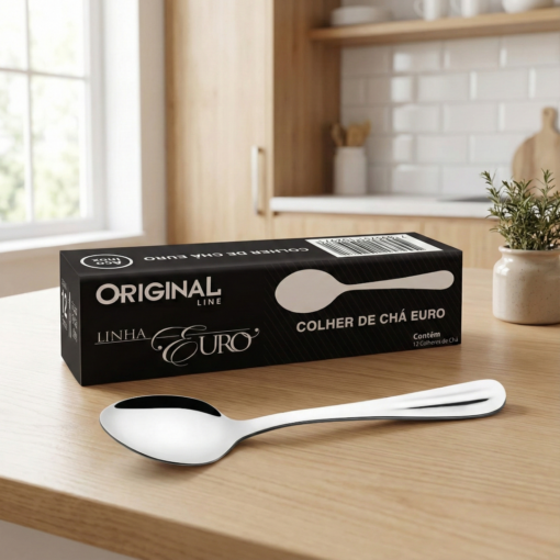 Colher de chá linha Euro em aço inox Original Line