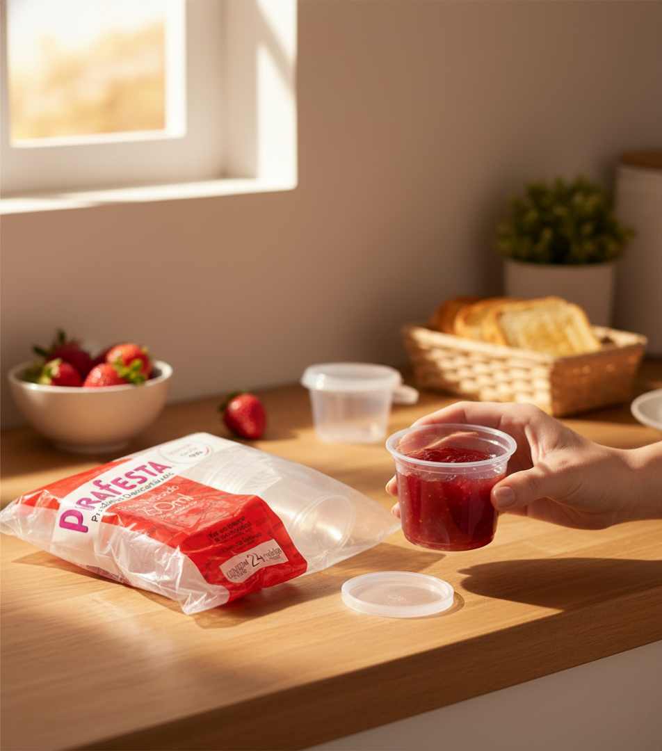 pote plástico 250ml com tampa