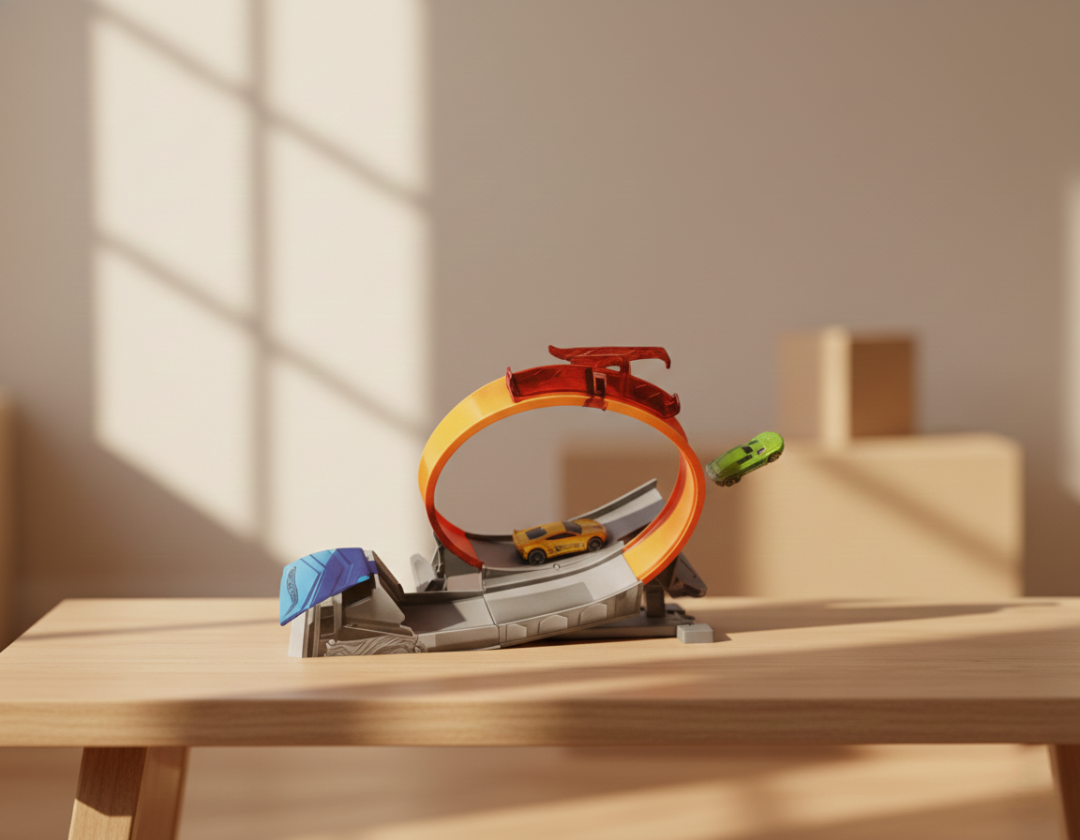 pista hot wheels acrobacias