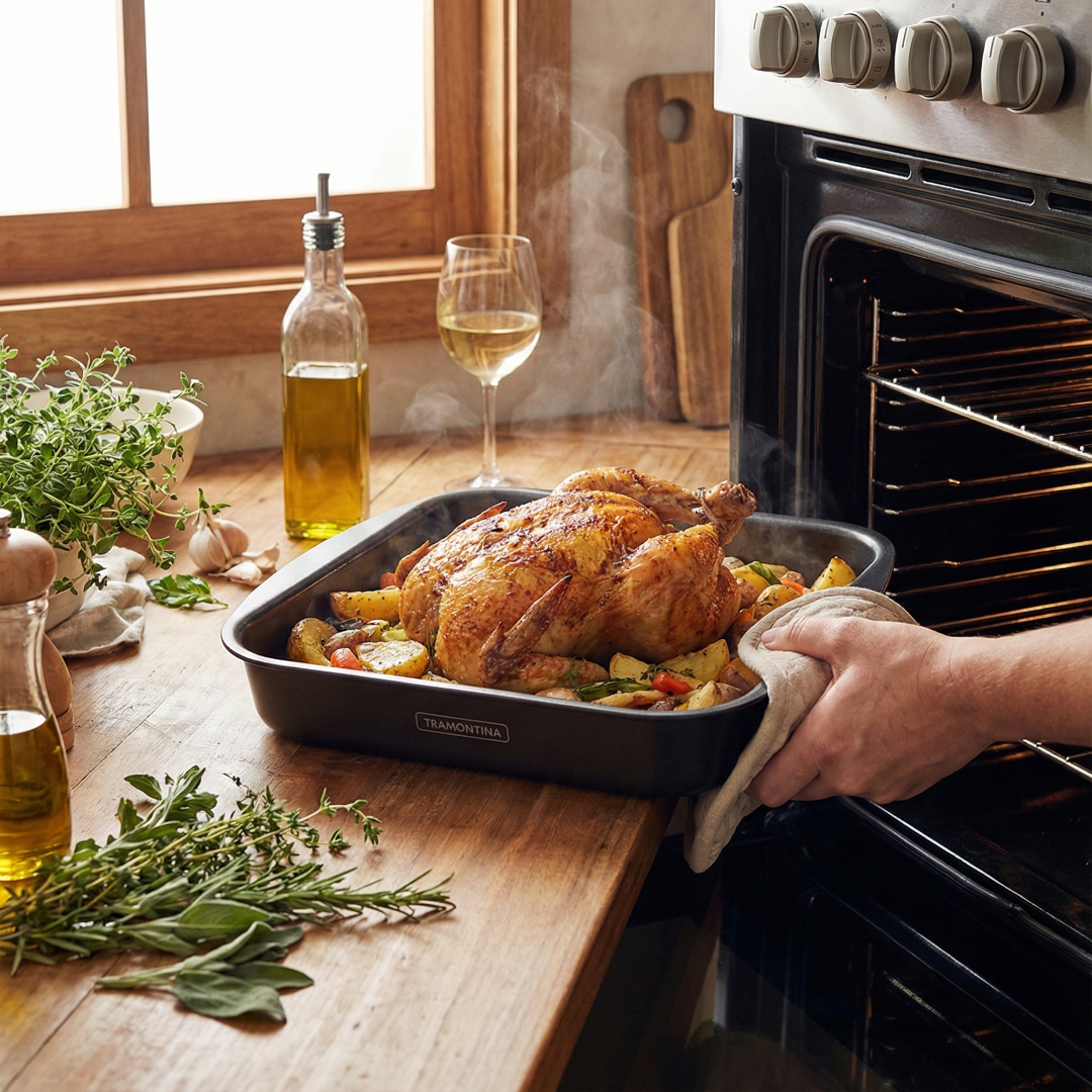 assadeira funda alumínio 40cm