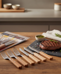 jogo de talheres tramontina madeira