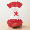 Kit Cesta Organizadora Cristalino Vermelho Tamanho G KT Brindes