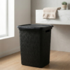 Cesto de Roupa Linha Juta 45 Litros Preto Jaguar Utilidades
