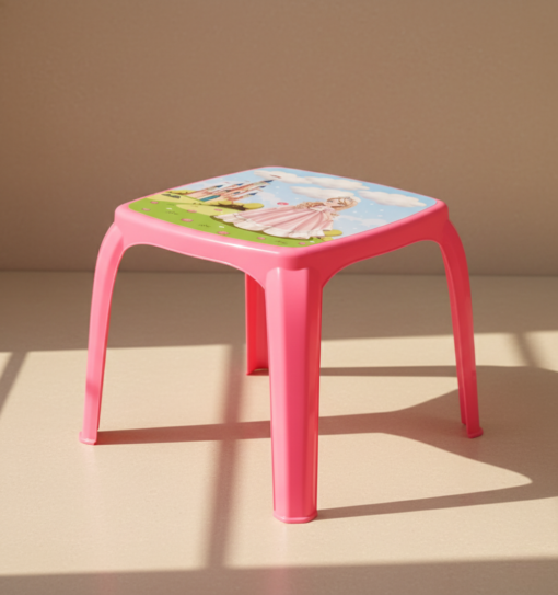 Mesa Infantil Decorada Rosa Princesas Usual Plastic