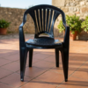 Poltrona Plástica Preta Arqplast