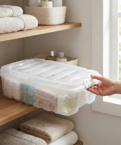 caixa organizadora transparente baixa 13L