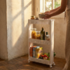 Prateleira Multiuso com Rodízios Branca Arthi