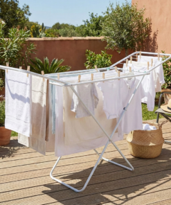 Varal Slim com Abas para Roupas 15kg Branco