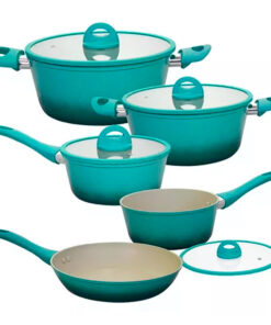 Conjunto de Panelas de Indução Verde 5 Peças