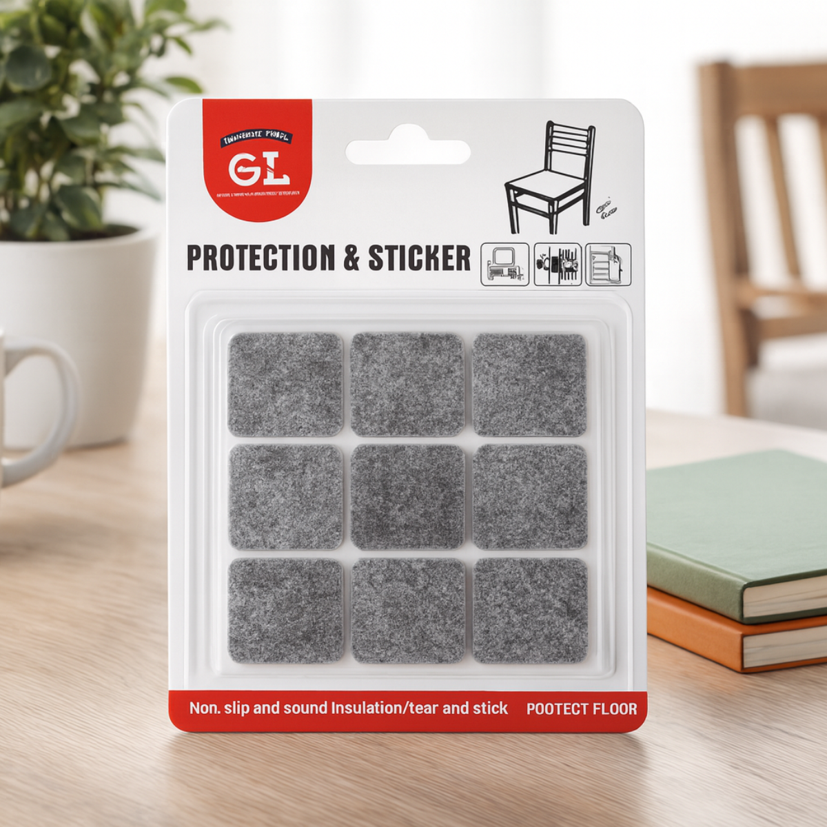 36 uni Feltro Adesivo Protetor para Móveis 20mm