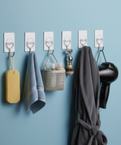 Gancho Adesivo de Plástico 6uni 15kg Multiuso Transparente