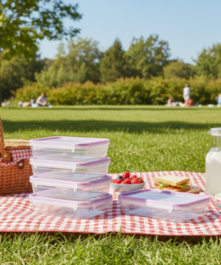 Kit 5 Pote Com Travas 820ml Freshy Sanremo