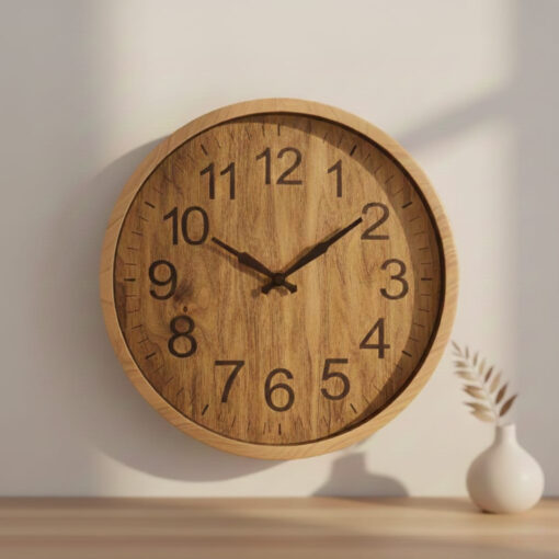 Relógio de Parede Madeira Wood 25cm Lyor