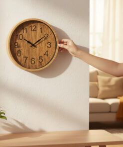 relogio de parede madeira Lyor