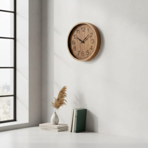 Relógio de Parede Madeira Wood 25cm Lyor
