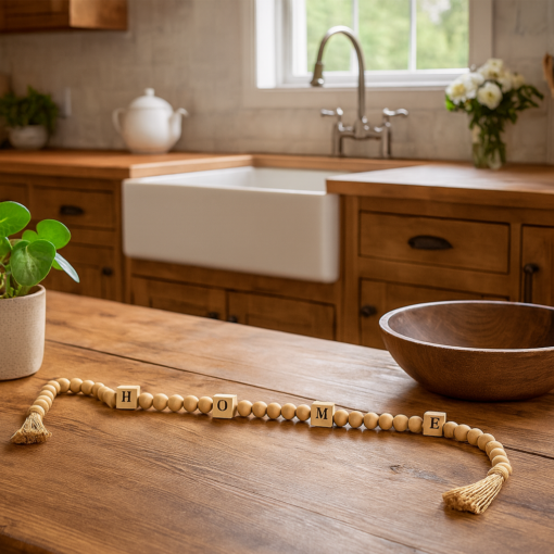 Colar Decorativo de Madeira para Mesa