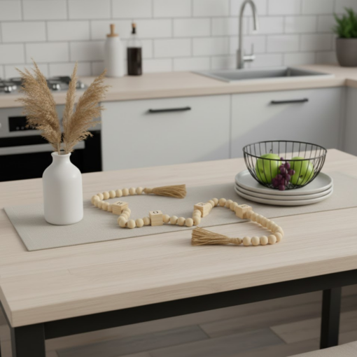 Colar Decorativo de Madeira para Mesa