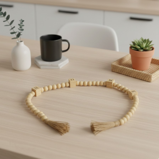 Colar Decorativo de Madeira para Mesa