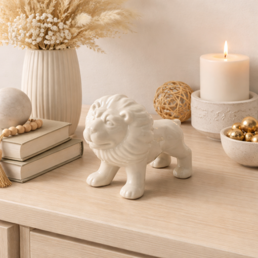 Estatueta de Leão Grande para Decoração