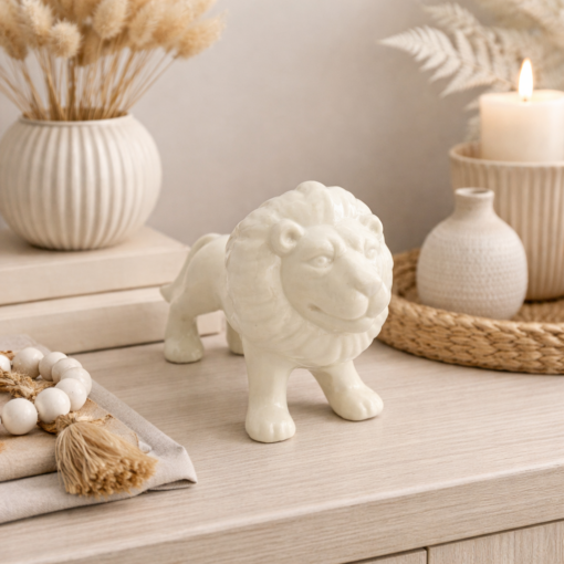 Estatueta de Leão Grande para Decoração