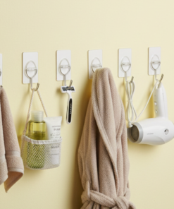 Gancho Adesivo de Plástico 6uni 15kg Multiuso Transparente