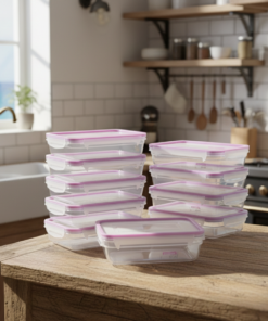 Kit 10 Pote Com Travas 820ml Freshy Sanremo