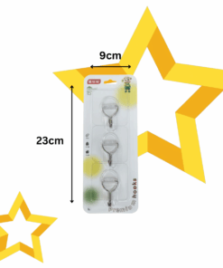 Gancho Adesivo de Plástico 3uni 15kg Multiuso Transparente