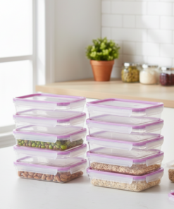 Kit 10 Pote Com Travas 820ml Freshy Sanremo