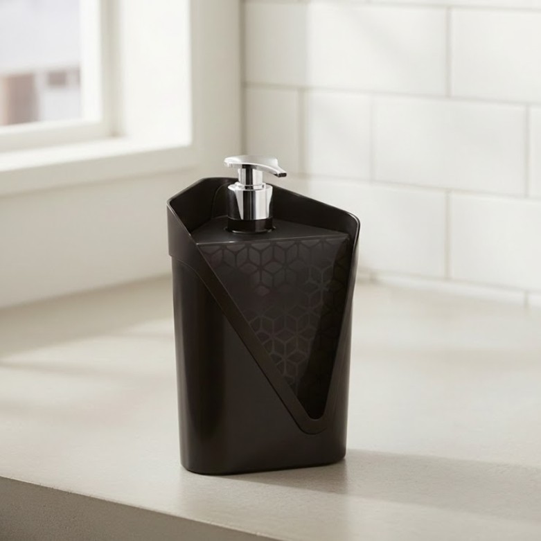 dispenser sabonete líquido preto