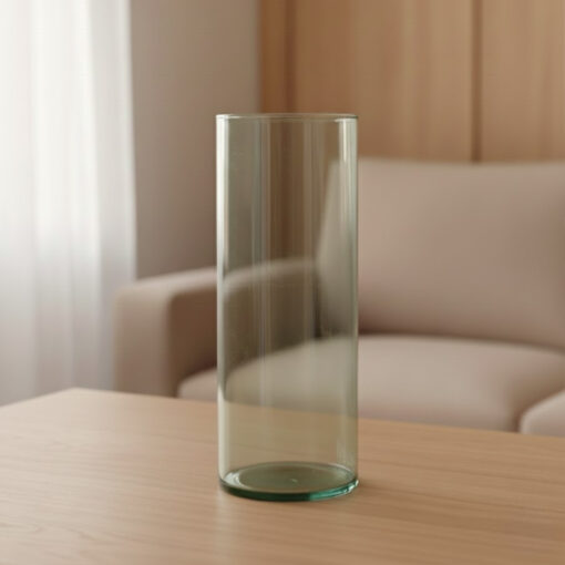Vaso tubo de vidro cilíndrico 40cm incolor