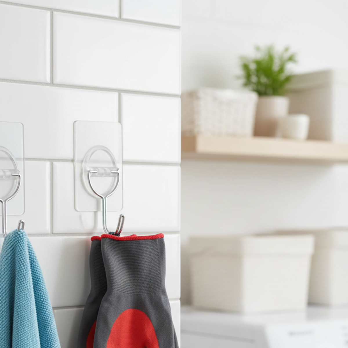 Gancho Adesivo de Plástico 3uni 15kg Multiuso Transparente