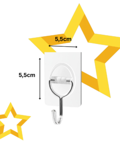 Gancho Adesivo de Plástico 6uni 15kg Multiuso Transparente