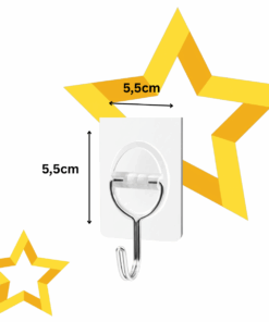 Gancho Adesivo de Plástico 3uni 15kg Multiuso Transparente