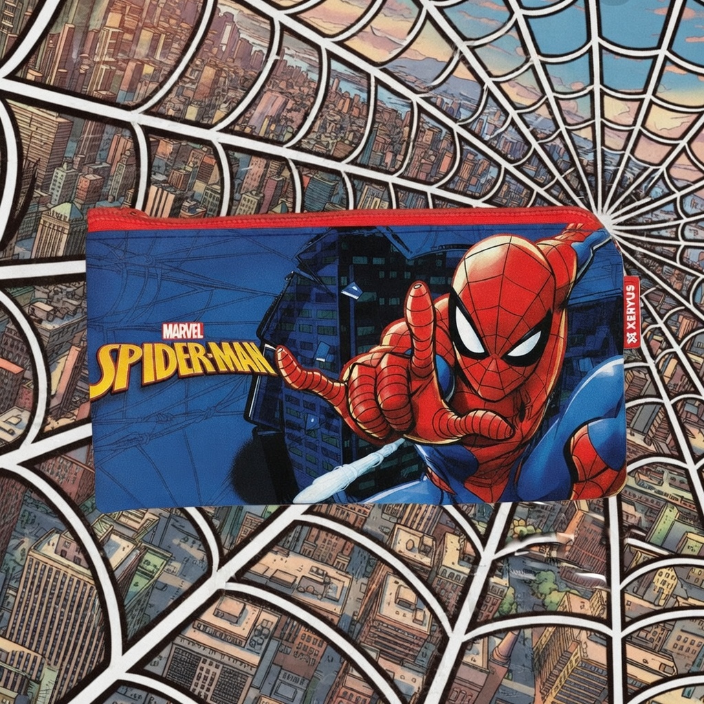 Estojo Fino Homem Aranha Marvel Escolar Infantil