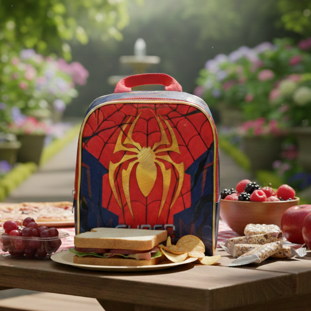 Lancheira Escolar Super Spider é a escolha ideal para tornar a rotina escolar mais prática e divertida, oferecendo um espaço organizado