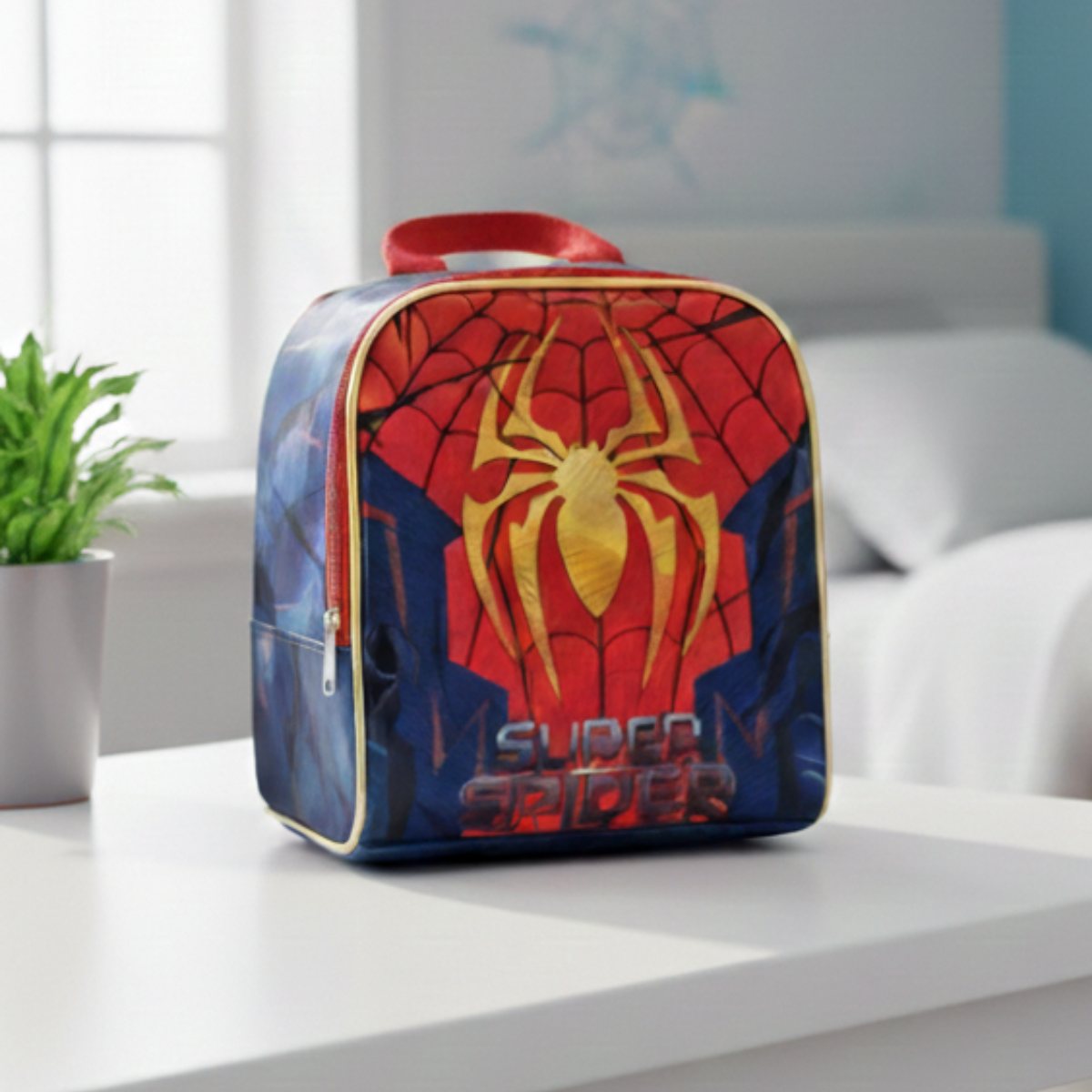Lancheira Escolar Super Spider é a escolha ideal para tornar a rotina escolar mais prática e divertida, oferecendo um espaço organizado