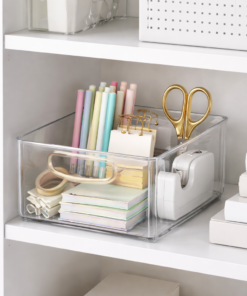 Organizador Multiuso Transparente Freebox Crystal 20x12x27 Niquelart