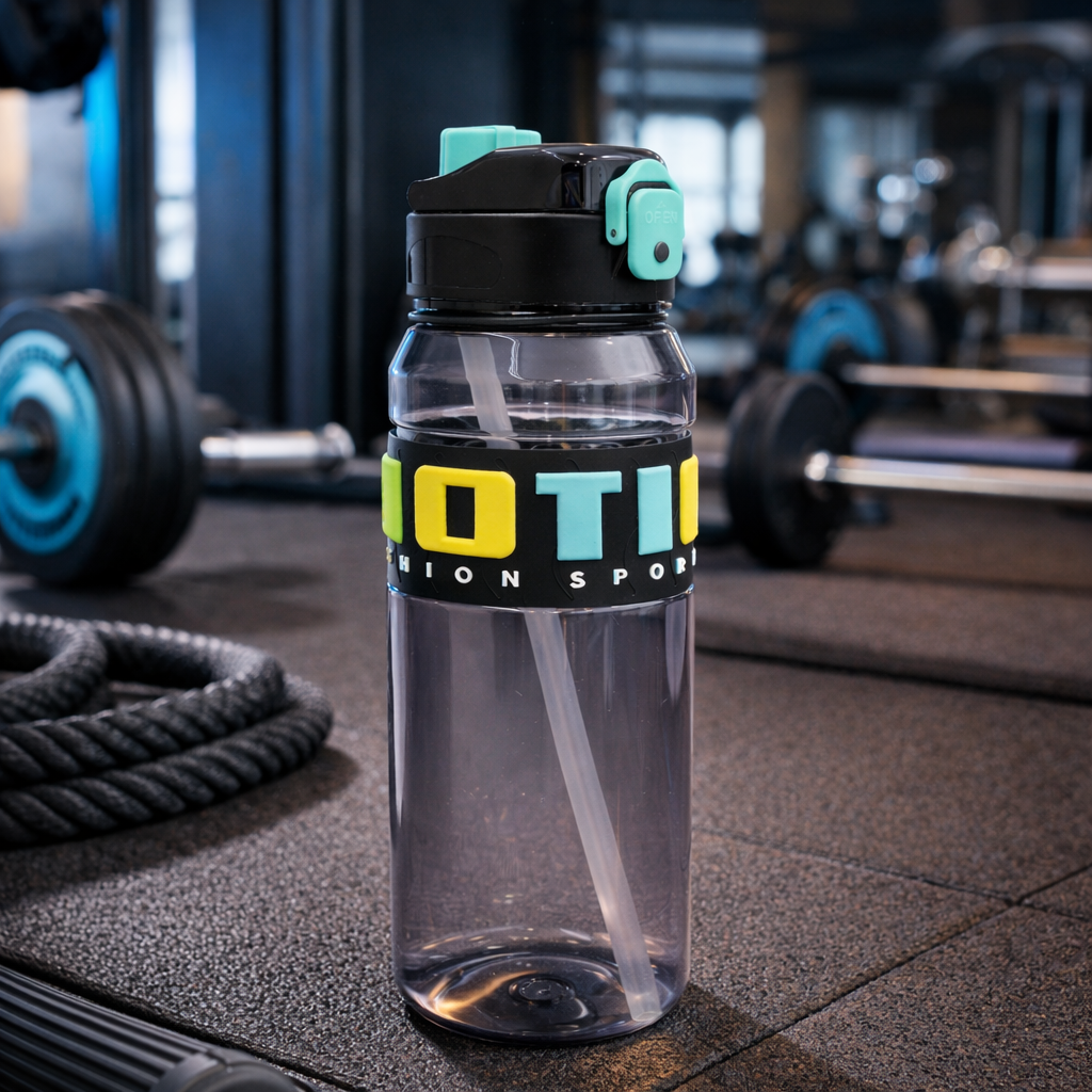 Garrafa Sport 1,5L com Canudo Ideal para Academia e Esporte