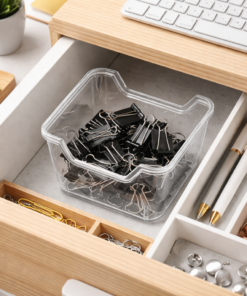 Organizador de Gaveta Pequeno Plástico Transparente Multiuso UZ