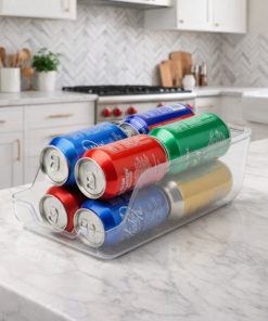 Organizador Porta Latas para Geladeira Transparente
