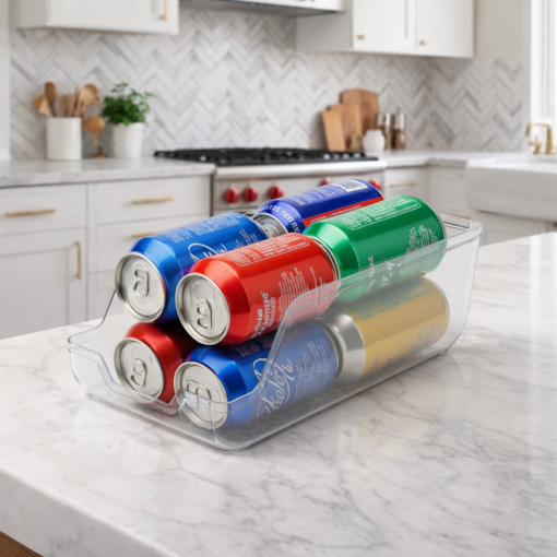 Organizador Porta Latas para Geladeira Transparente UZ
