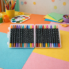 Estojo com 24 Canetinhas Ponta Dupla Glitter 48 Cores