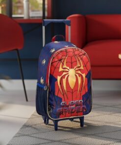 Mochila Homem-Aranha Escolar Infantil Escolar com Rodinhas