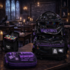 Kit Mochila Wandinha com Rodinhas Estojo + 24 canetinhas de Brinde