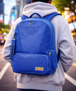 Mochila Escolar Sonic Azul de Costas Juvenil