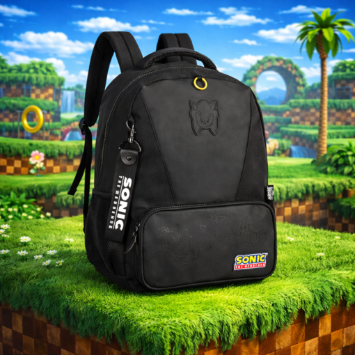 Mochila Escolar Sonic Azul de Costas Juvenil
