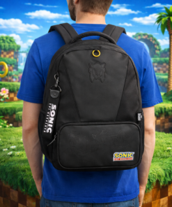 Mochila Escolar Sonic Azul de Costas Juvenil