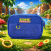 Kit Mochila Escolar Sonic Estojo e Canetinha 24 cores de Brinde
