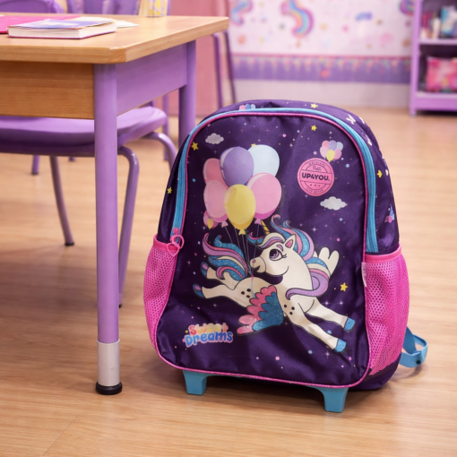 Mochila Escolar Unicórnio Up4You com Rodinhas