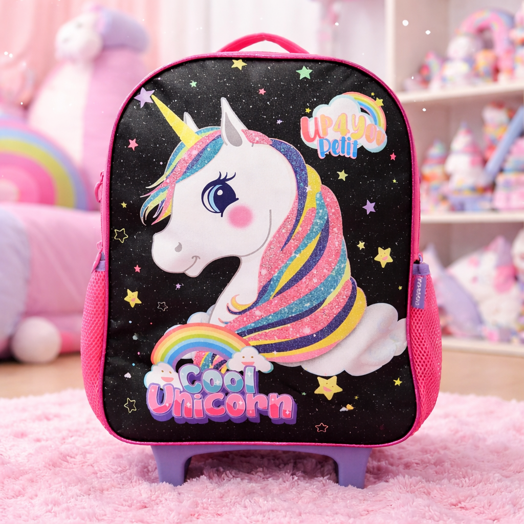 Mochila Escolar Unicórnio Up4You com Rodinhas
